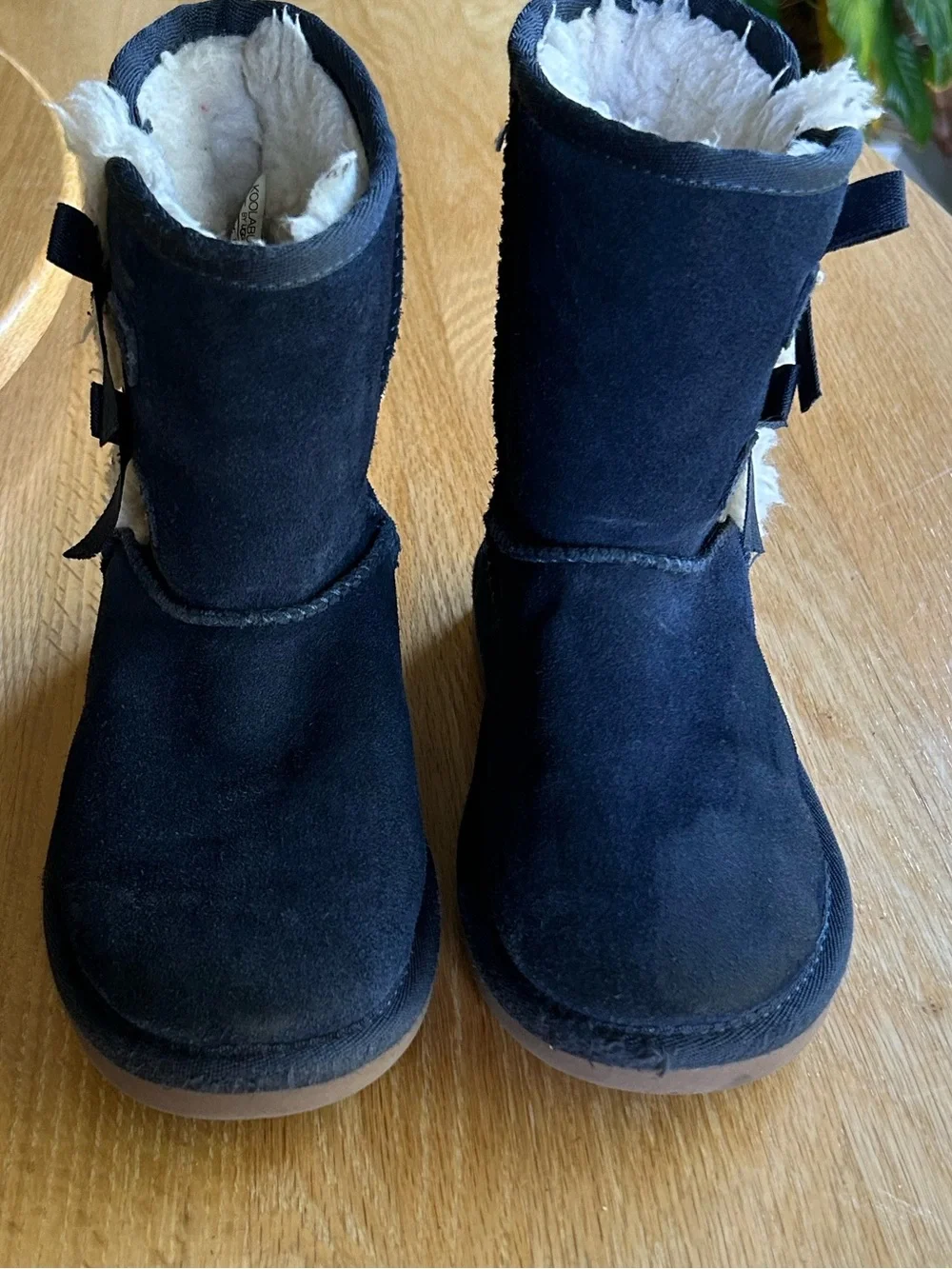 Kookaburra by UGG Kids Navy Suede & Shearling Trim Winter Boots